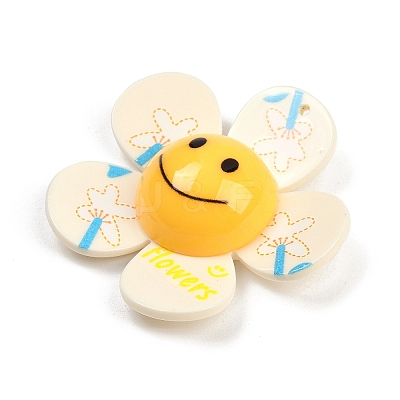 Opaque Printed Acrylic Big Pendants MACR-I035-01C-1