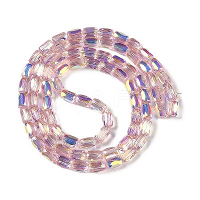 Electroplate Glass Chevron Beads Strands GLAA-Q101-02A-AB08-1