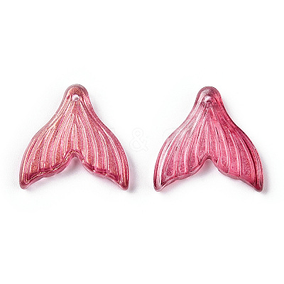 Transparent Spray Painted Glass Pendants GLAA-S190-009A-06-1