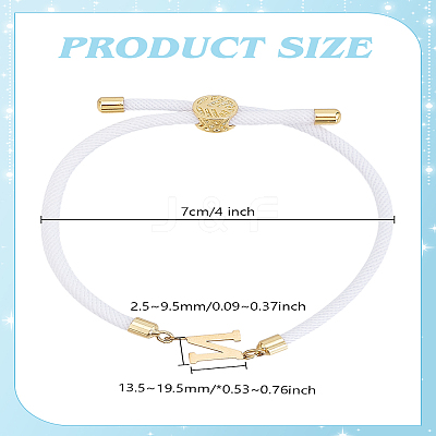 1pc Adjustable Nylon Cord Slider Bracelets for Women BJEW-LP0001-33N-G-1