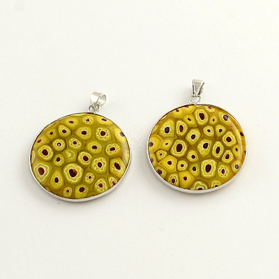 Handmade Millefiori Glass Pendants LK-R006-02-1