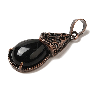 Natural Obsidian Pendants G-H065-01R-23-1