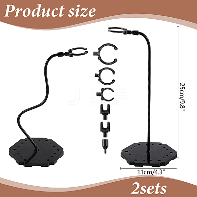 2 Bags 2 Styles Adjustable Plastic Action Figure Display Holders ODIS-WR0001-23B-1