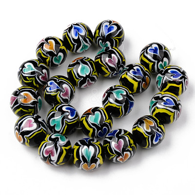 Handmade Lampwork Beads Strands LAMP-N021-006-1