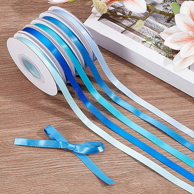 5 Rolls Single Face Polyester Satin Ribbon SRIB-CY0001-38A-1