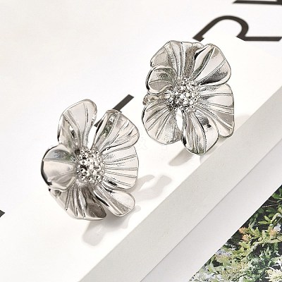 304 Stainless Steel Stud Earrings EJEW-H146-01P-1