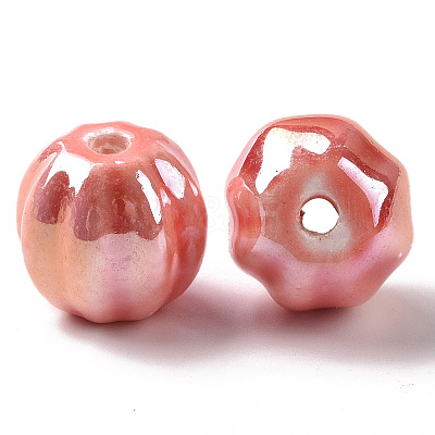 Handmade Pearlized Porcelain Beads PORC-G010-01F-1