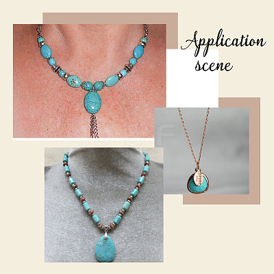 24Pcs 6 Styles Synthetic Turquoise Pendants Sets G-AR0005-22-1