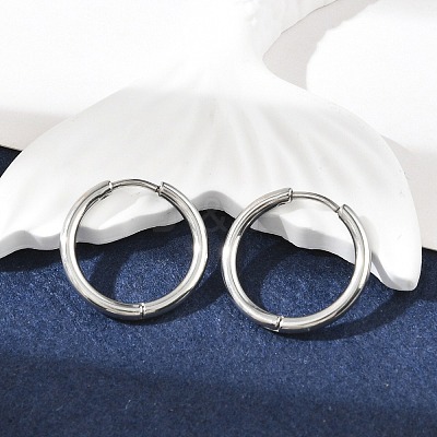 Tarnish Resistant 304 Stainless Steel Hoop Earrings EJEW-P177-P-09-1