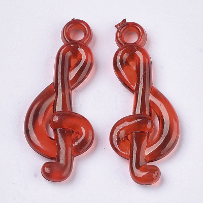 Transparent Acrylic Pendants X-TACR-T015-089-1