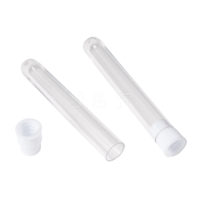 Clear Tube Plastic Bead Containers with Lid X-C065Y-1