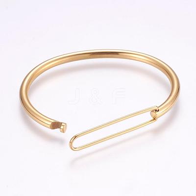 304 Stainless Steel Bangles BJEW-P181-03G-1