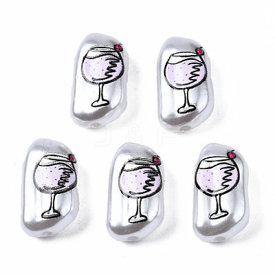 3D Printed ABS Plastic Imitation Pearl Beads KY-S163-435-1