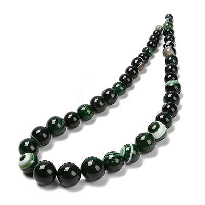 Natural Banded Agate Graduated Beads Strands G-P589-A01-01H-1