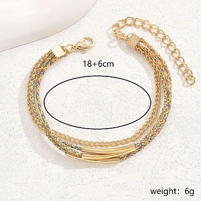 Iron Multi-layer Rope Anklets for Women FX0912-1-1