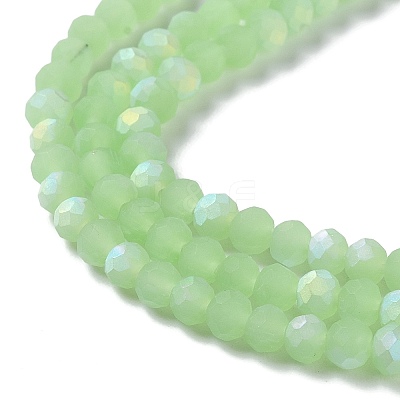Imitation Jade Glass Beads Strands EGLA-A034-J4mm-MB01-1