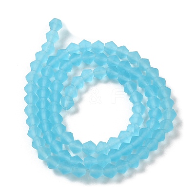 Imitate Austrian Crystal Frosted Glass Beads Strands GLAA-F029-TM2mm-B20-1