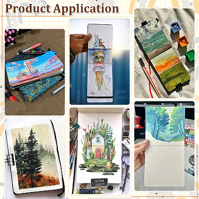 Rectangle Watercolor Sketchbook AJEW-WH0455-310B-A-1