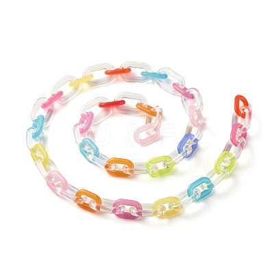 Transparent Acrylic Cable Chains AJEW-JB01094-1