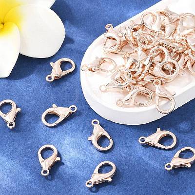 Zinc Alloy Lobster Claw Clasps E105-RG-1