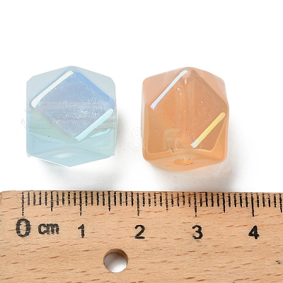 UV Plating Opaque Acrylic Imitation Jelly Beads OACR-D316-05B-1