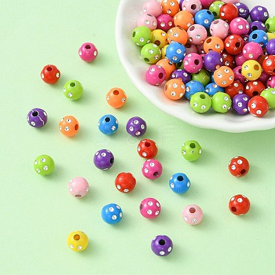 Plating Acrylic Beads PACR-YW0001-16-1