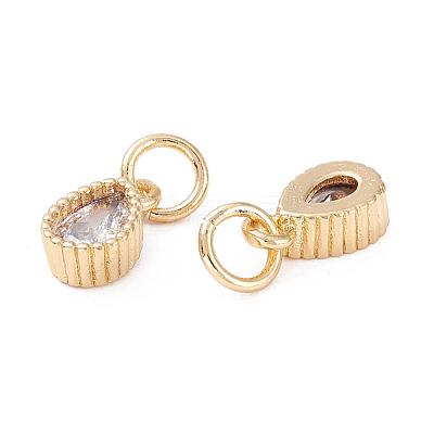 Brass Micro Pave Cubic Zirconia Charms ZIRC-E145-76-1