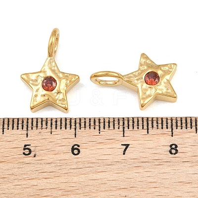 304 Stainless Steel Micro Pave Cubic Zirconia Pendants CU-CBA02E8-19G-03-1
