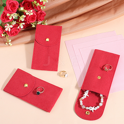 3 Sets Rectangle Velvet Single Watch Storage Bags ABAG-BBC0001-12A-1