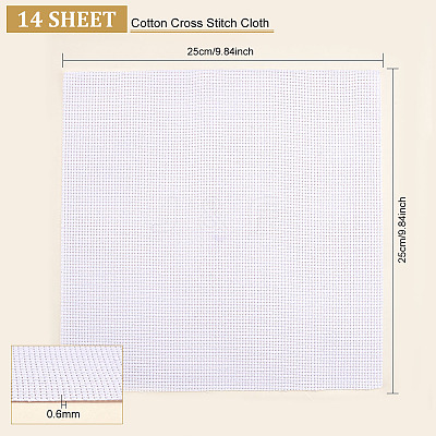 11CT Cotton Cross Stitch Fabric DIY-WH0032-31B-01-1