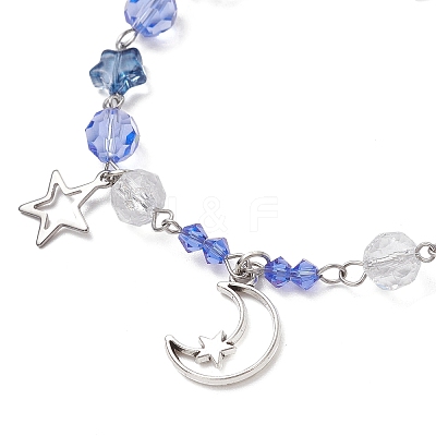 2Pcs 2 Styles Glass Beaded Bracelets BJEW-JB11610-1