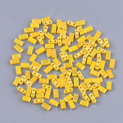 2-Hole Opaque Glass Seed Beads SEED-S023-28B-02-1