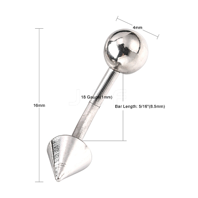 Non-Tarnish 316L Surgical Stainless Steel Eyebrow Ring AJEW-P002-A-10-1