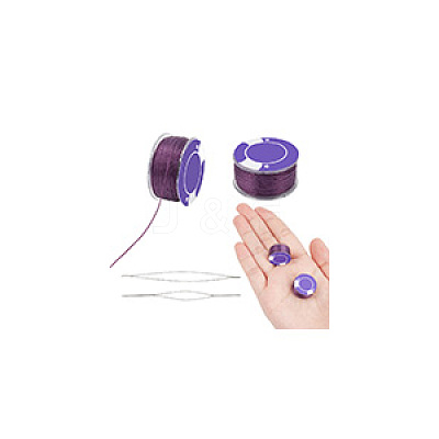 2 Rolls Special Coated Polyester Beading Threads OCOR-NB0002-06F-1