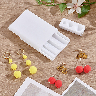 3Pcs Rectangle Plastic Clay Mold TOOL-WH0059-051A-1