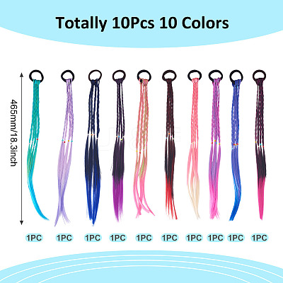 10Pcs 10 Colors High Temperature Silk Hair Wigs PHAR-TA0001-12-1