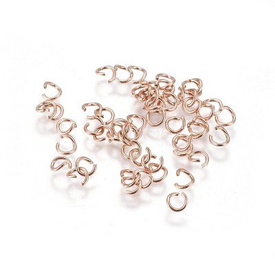Ion Plating(IP) 304 Stainless Steel Open Jump Rings STAS-L216-07B-RG-1