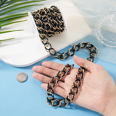 2m Aluminium Two Tone Rhombus Link Chains CHA-TA0001-41BG-1