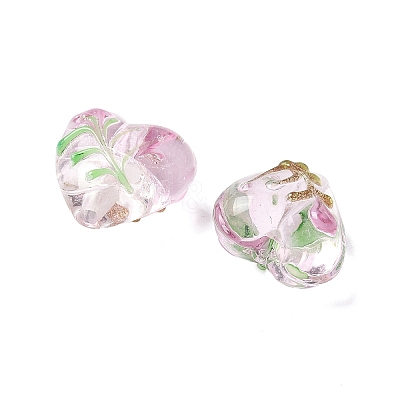 Handmade Transparent Lampwork Beads BLOW-D300-07G-1