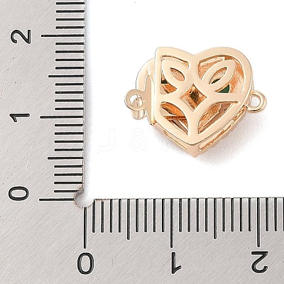 Brass Micro Pave Clear Cubic Zirconia Glass Box Clasps KK-S388-13G-02-1