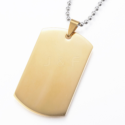 304 Stainless Steel Pendants Necklaces NJEW-G301-02G-1