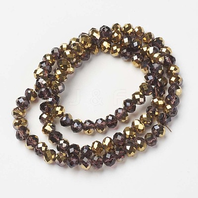 Electroplate Transparent Glass Beads Strands EGLA-A034-T2mm-O11-1