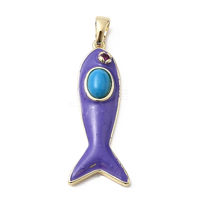Natural & Synthetic Mixed Gemstone Pendants KK-Z137-19G-1