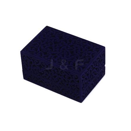 Plastic & Velvet Ring Boxes CON-WH0081-23-1