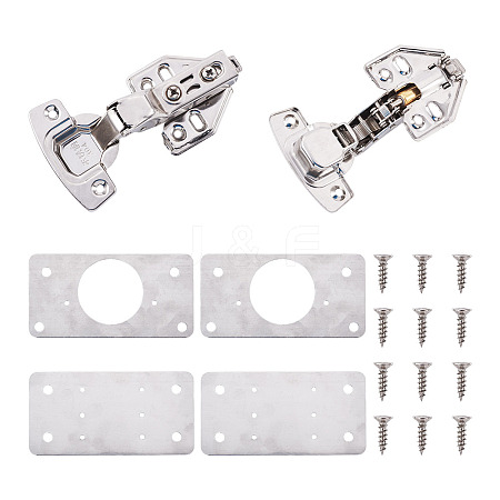 304 Stainless Steel 8Pcs Hinge Pieces & 2Pcs Hydraulic Hinge FIND-SW0001-03-1