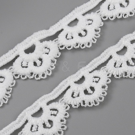 Polyester Lace Trims OCOR-WH0082-05B-1