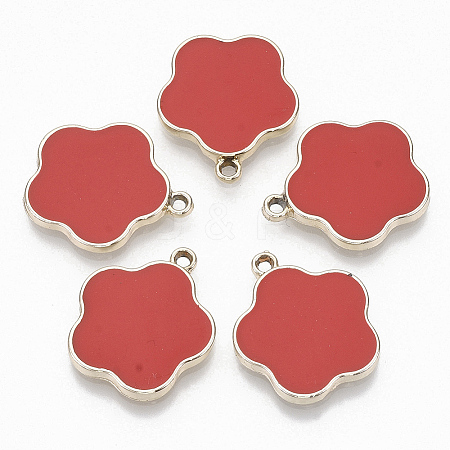 Eco-Friendly Alloy Enamel Pendants PALLOY-R110-05C-1