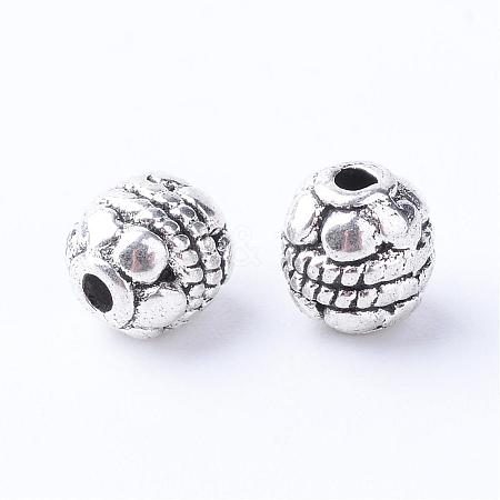 Tibetan Style Alloy Spacer Beads TIBE-Q063-43AS-RS-1