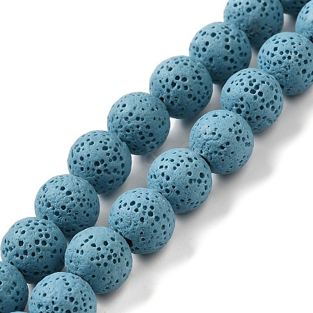 Natural Lava Rock Bead Strands G-L435-03-8mm-14-1