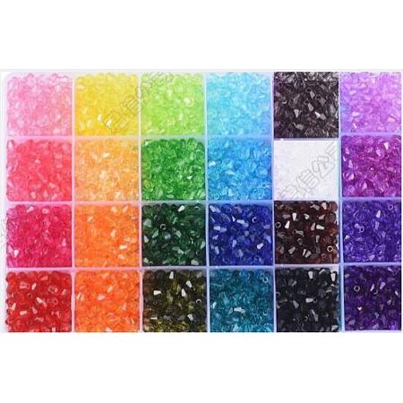   1200Pcs 24 Colors Transparent Acrylic Beads TACR-PH0001-64-1